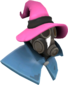 Painted Seared Sorcerer FF69B4 Hat and Cape Only BLU.png