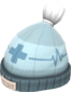 Painted Boarder's Beanie E6E6E6 Personal Medic BLU.png