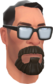 Free Mann's Fashion Glasses and Beard.png