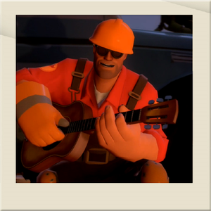 De Engineer en zijn vertrouwde gitaar.