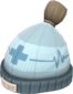 Painted Boarder's Beanie 7C6C57 Personal Medic BLU.png