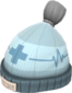 Painted Boarder's Beanie 7E7E7E Personal Medic BLU.png