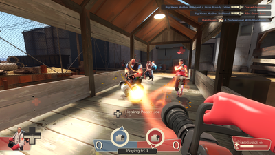 Combat taking place on 2Fort.