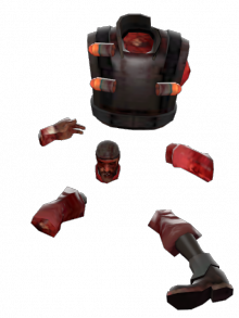 A 'gibbed' Demoman